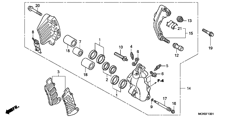 L. FRONT BRAKE CALIPER