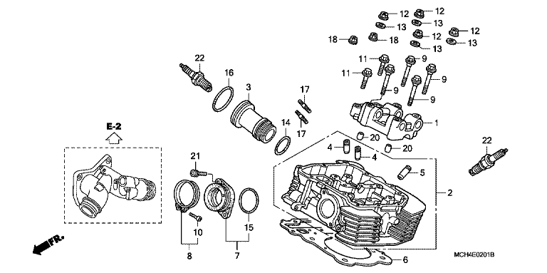 CYLINDER HEAD (REAR)