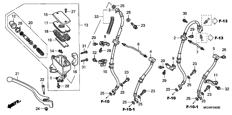 FR. BRAKE MASTER CYLINDER