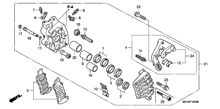 R. FRONT BRAKE CALIPER