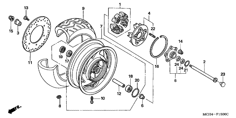 REAR WHEEL (VTX1800C)