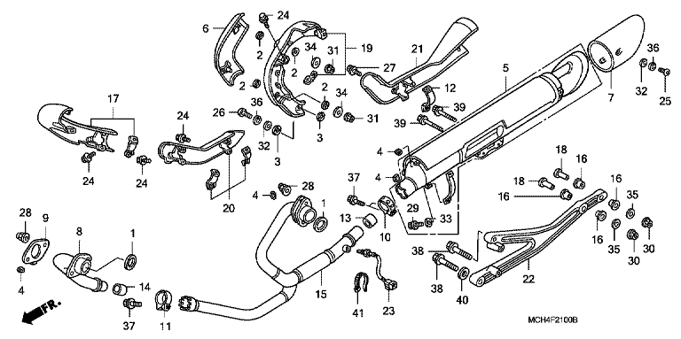 EXHAUST MUFFLER (VTX1800C)