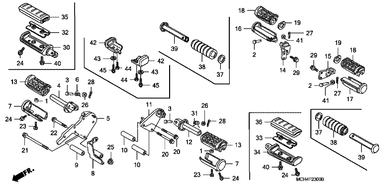 FOOTPEG/FOOTREST (VTX1800C)