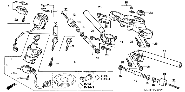HANDLE BAR/TOP BRIDGE