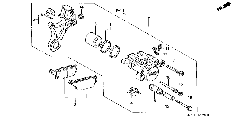 REAR BRAKE CALIPER