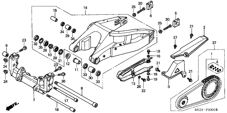 SWINGARM (CBR900RRY,1/RE1)