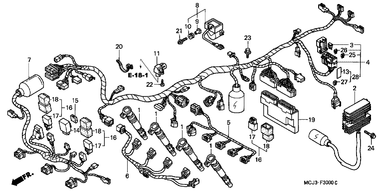 WIRE HARNESS (CBR900RRY,1/RE1)