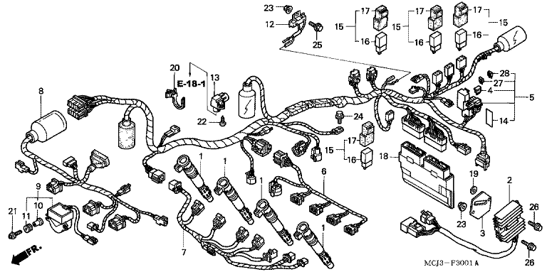 WIRE HARNESS (CBR900RR2,3)
