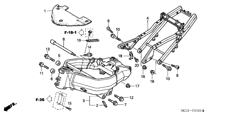 FRAME BODY (CBR900RR2,3)