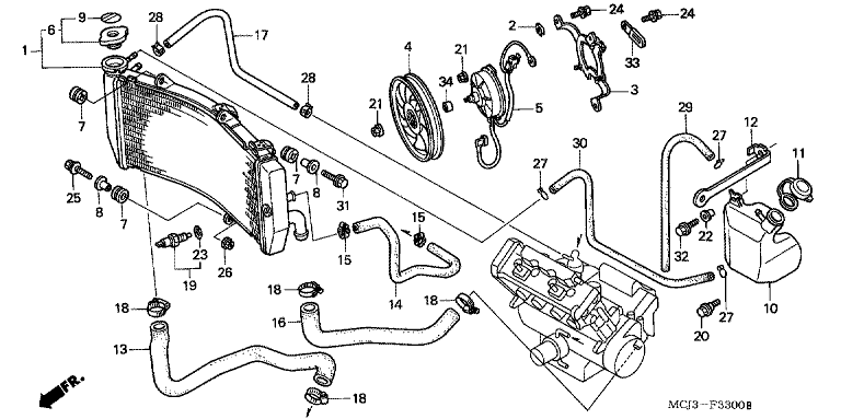 RADIATOR (CBR900RRY,1/RE1)