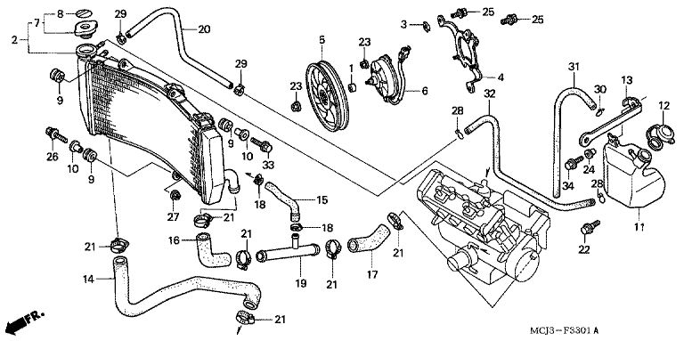 RADIATOR (CBR900RR2,3)