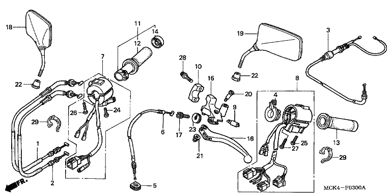 HANDLE LEVER/SWITCH/CABLE