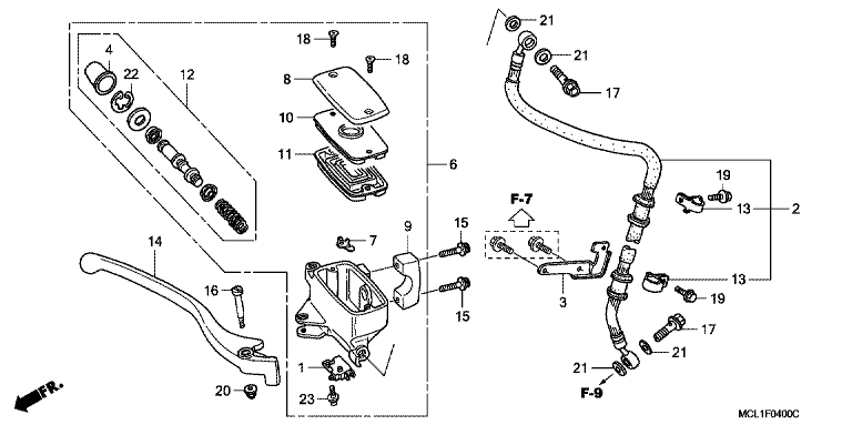 FR. BRAKE MASTER CYLINDER