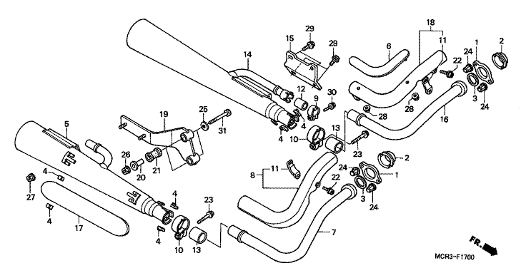 EXHAUST MUFFLER (E/ED/F/H/KO/U/2ED)