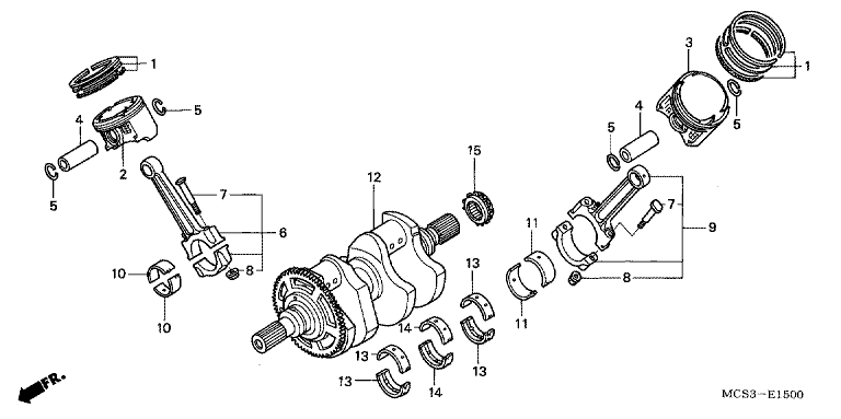 CRANK SHAFT/PISTON