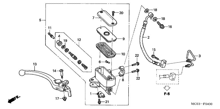 FR. BRAKE MASTER CYLINDER (ST1300)