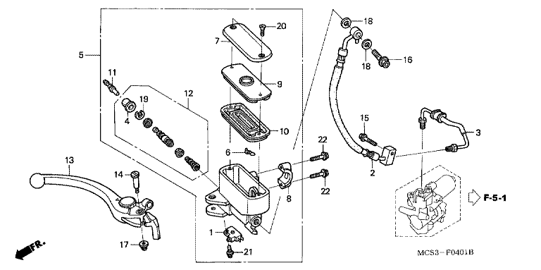 FR. BRAKE MASTER CYLINDER (ST1300A)