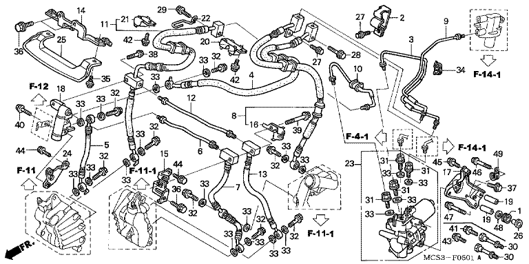 FRONT BRAKE HOSE (ST1300A)