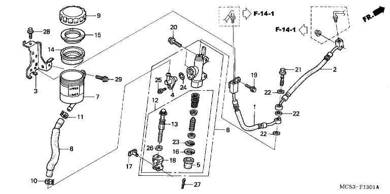 RR. BRAKE MASTER CYLINDER (ST1300A)