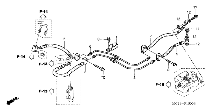 REAR BRAKE HOSE (ST1300)