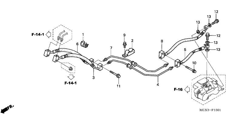 REAR BRAKE HOSE (ST1300A)