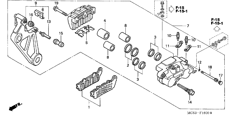 REAR BRAKE CALIPER