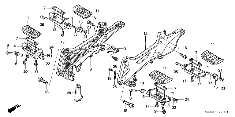 FOOTPEG/FOOTREST