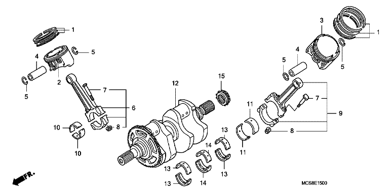 CRANK SHAFT/PISTON