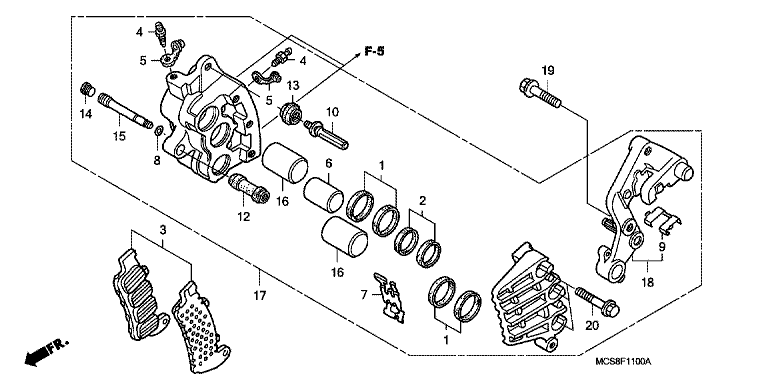 R. FRONT BRAKE CALIPER (ST1300PA6)