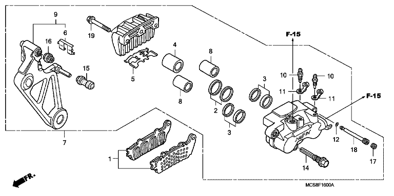 REAR BRAKE CALIPER