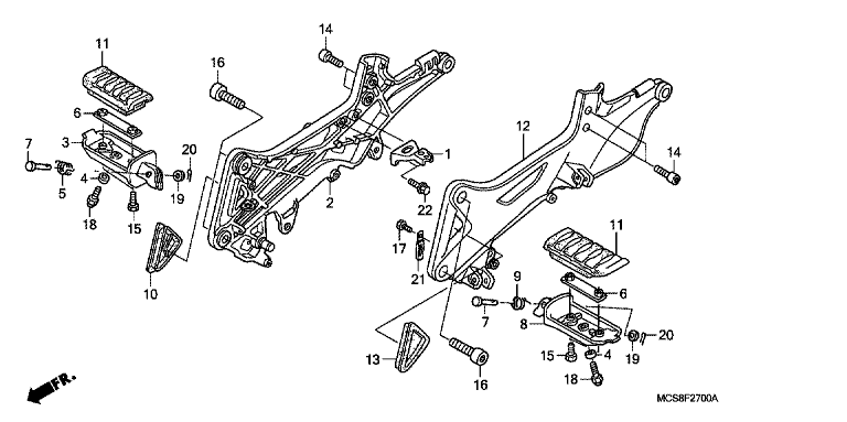 FOOTPEG/FOOTREST (ST1300PA6)