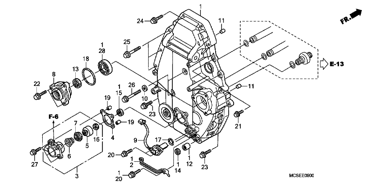 REAR CRANKCASE COVER