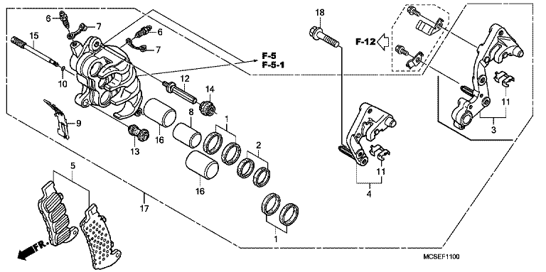 RIGHT FRONT BRAKE CALIPER