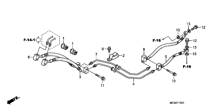 REAR BRAKE HOSE (ST1300A)