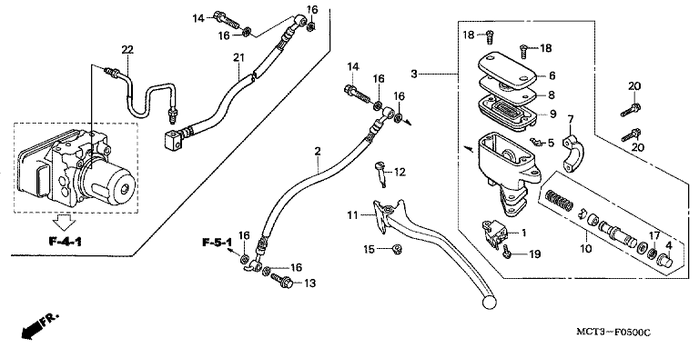 REAR BRAKE MASTER CYLINDER