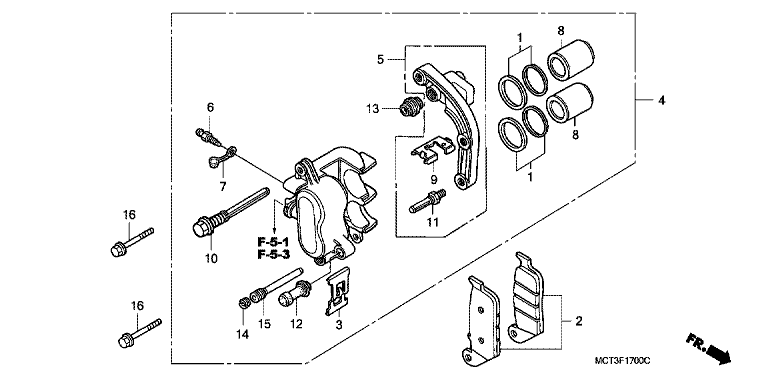 REAR BRAKE CALIPER