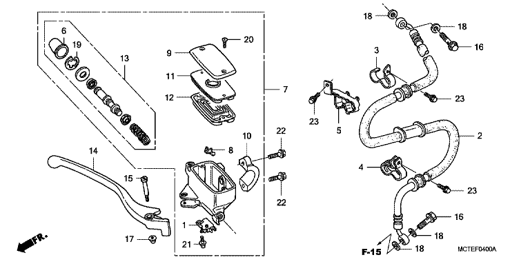 FR. BRAKE MASTER CYLINDER (FJS400D/FJS600D)