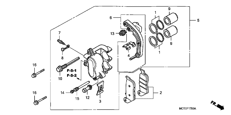 REAR BRAKE CALIPER