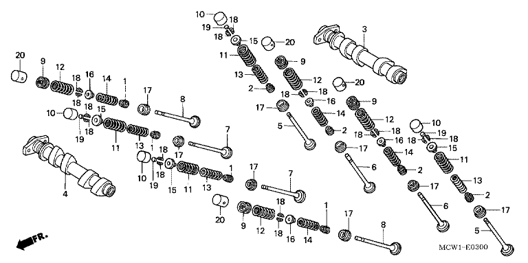 CAMSHAFT/VALVE (FRONT)