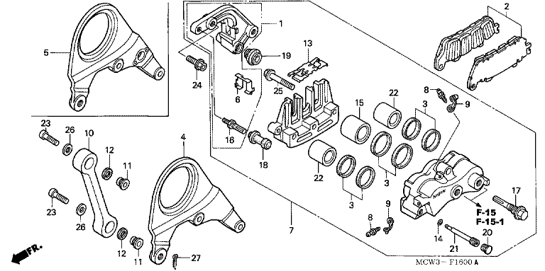 REAR BRAKE CALIPER