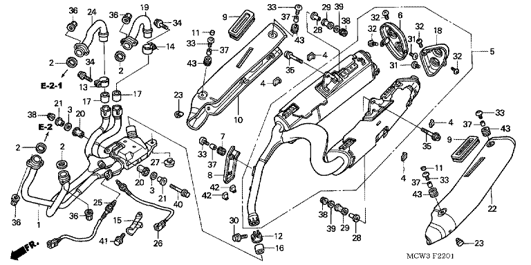 EXHAUST MUFFLER (VFR8004/5) (VFR800A4/5)