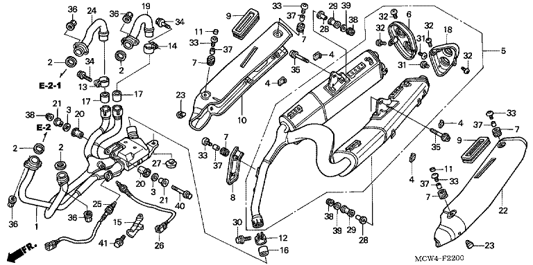 EXHAUST MUFFLER (VFR8002/3) (VFR800A2/3)