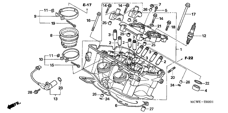 CYLINDER HEAD (REAR)