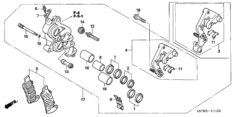 R. FRONT BRAKE CALIPER
