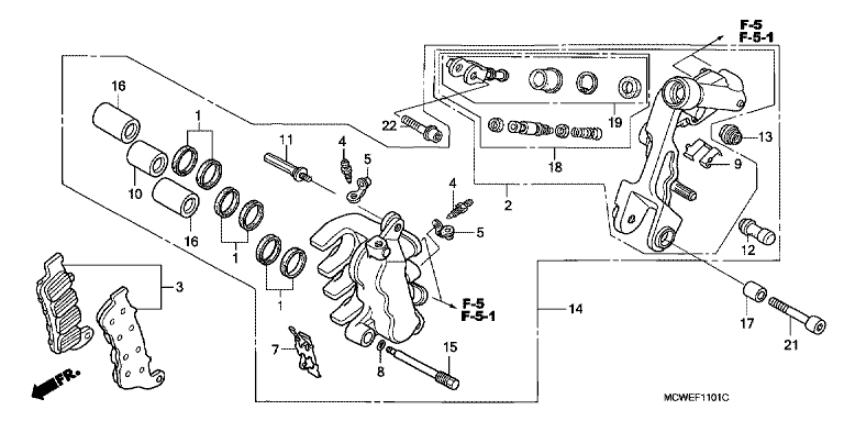 L. FRONT BRAKE CALIPER