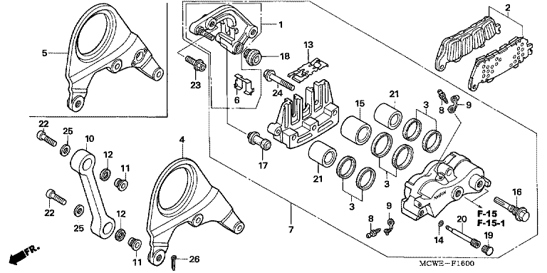 REAR BRAKE CALIPER