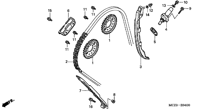 CAM CHAIN/TENSIONER