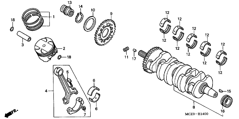 CRANKSHAFT/PISTON