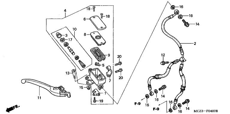 FR. BRAKE MASTER CYLINDER