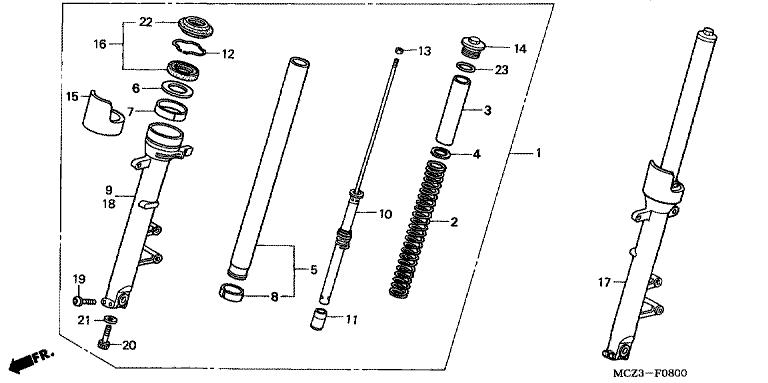 FRONT FORK (CB900F2/3)